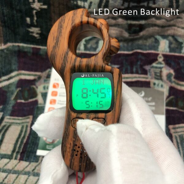 Digital Azan Watch and Tally Counter with Beads and LED Light (Night Mode) Tasbih | With Qibla Compas Zikr Tasbih