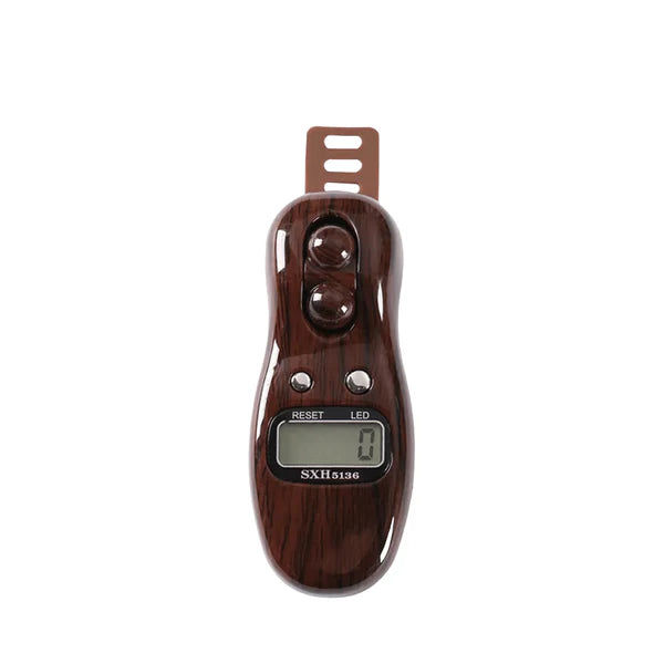 Classic Digital Tasbeeh Counter | Electronic Finger Tally in Premium Wood-Grain Finish | Ring Counter