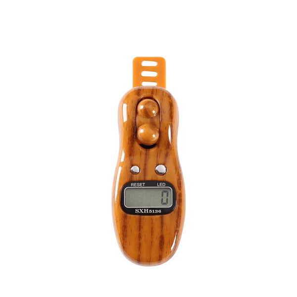 Classic Digital Tasbeeh Counter | Electronic Finger Tally in Premium Wood-Grain Finish | Ring Counter