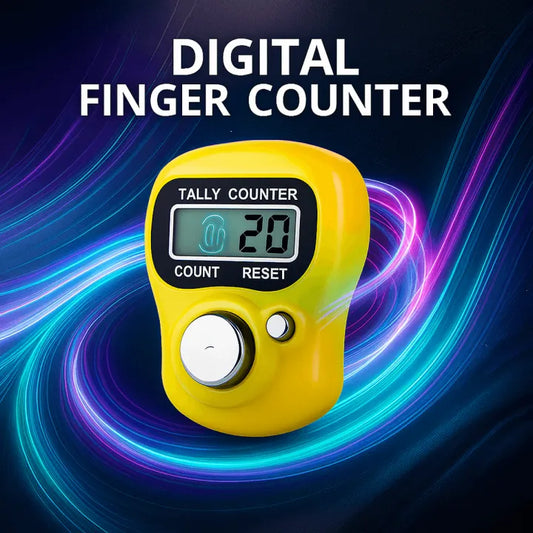 Digital Tasbeeh Counter 5-Digit LCD Display Portable Mini Hand Finger Ring Tally Tasbeeh Clicker for Namaz, Prayer and Zikr Counting - Random Color