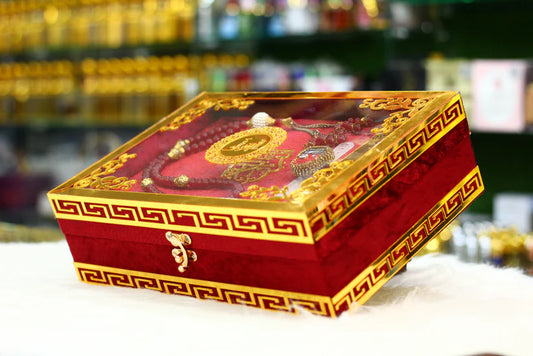 Red Acrylic Box Quran Pak with Rehal | Luxury Holy Quran Gift Sets