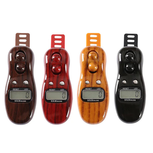 Classic Digital Tasbeeh Counter | Electronic Finger Tally in Premium Wood-Grain Finish | Ring Counter