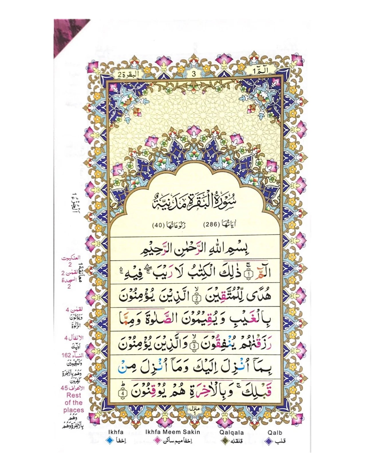 Holy Quran Colour Coded 15 line (Tajveedi)
