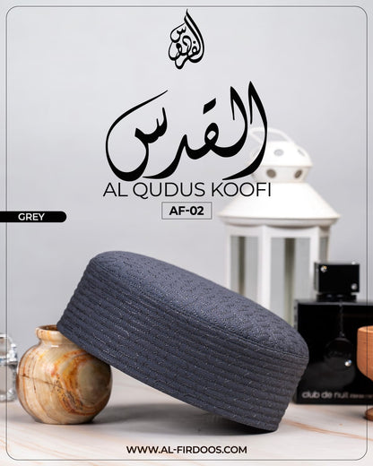Al Firdoos Al Qudus Koofi AF-02 – Premium Structured Islamic Kufi Cap