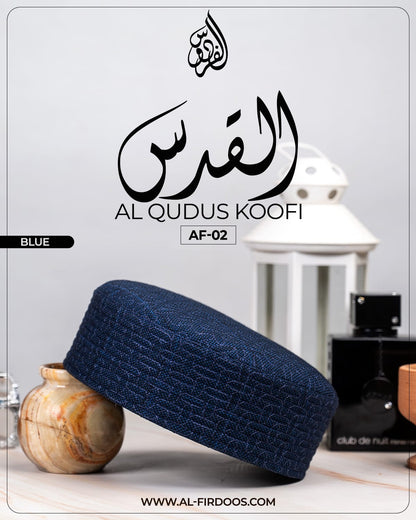 Al Firdoos Al Qudus Koofi AF-02 – Premium Structured Islamic Kufi Cap