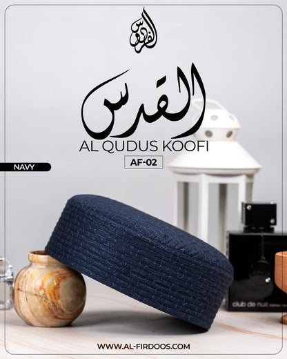Al Firdoos Al Qudus Koofi AF-02 – Premium Structured Islamic Kufi Cap