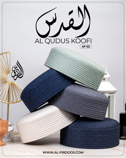 Al Firdoos Al Qudus Koofi AF-02 – Premium Structured Islamic Kufi Cap